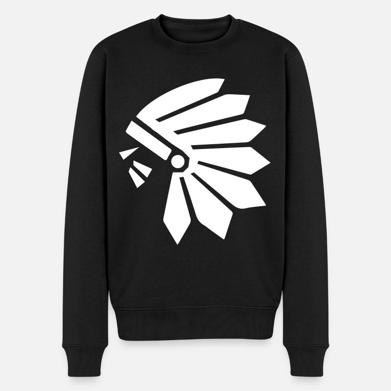 Tête indienne - Pull Premium bio Homme - noir