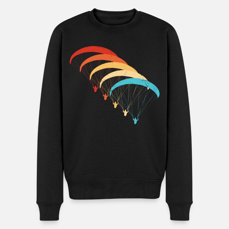 Paragleiter Herren Paragliding Gleitschirm - Männer Premium Bio Pullover - Schwarz