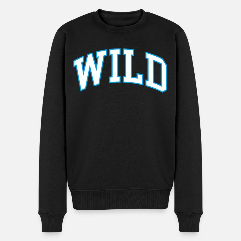 Wild - Männer Premium Bio Pullover - Schwarz