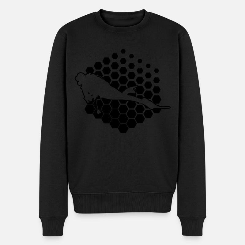 Diving Scuba Tauchen Taucher Tauchen Damen - Männer Premium Bio Pullover - Schwarz