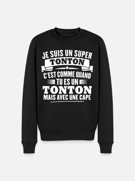Je suis un super tonton - Pull Premium bio Homme - noir