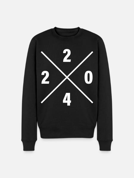 2024 Year Number - Men's Premium Organic Jumper - black