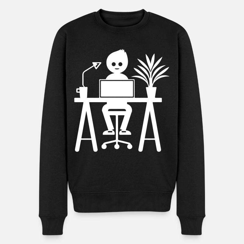 Arbeiter Computer Job - Männer Premium Bio Pullover - Schwarz