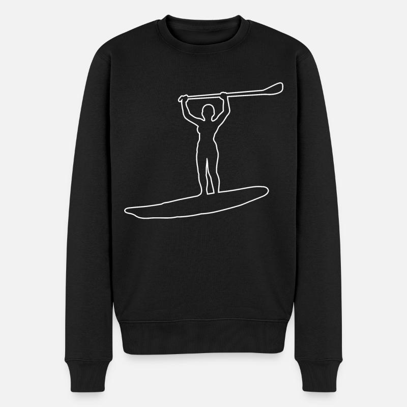 Standup Paddleboard Stand up Paddling Board - Männer Premium Bio Pullover - Schwarz