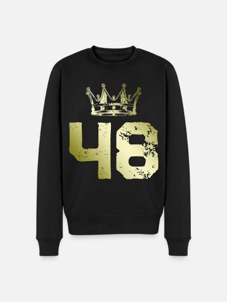 48 Number crown - Men's Premium Organic Jumper - black