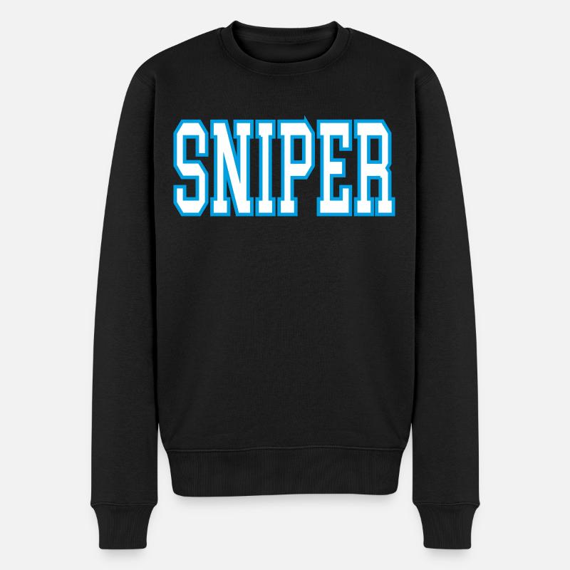Sniper - Männer Premium Bio Pullover - Schwarz