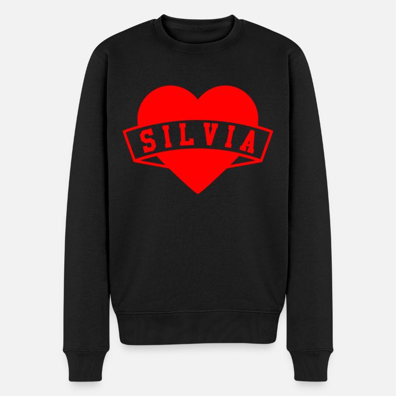 Silvia Herzen - Männer Premium Bio Pullover - Schwarz