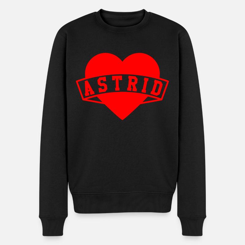 Astrid Herzen - Männer Premium Bio Pullover - Schwarz