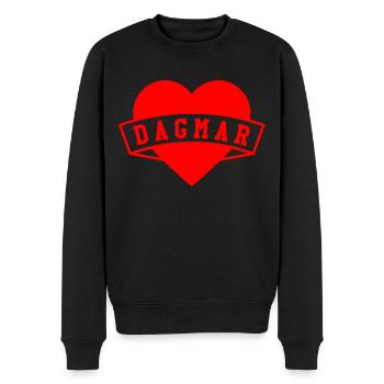 Dagmar Herzen - Männer Premium Bio Pullover - Schwarz - Vorne - Nico (187cm)