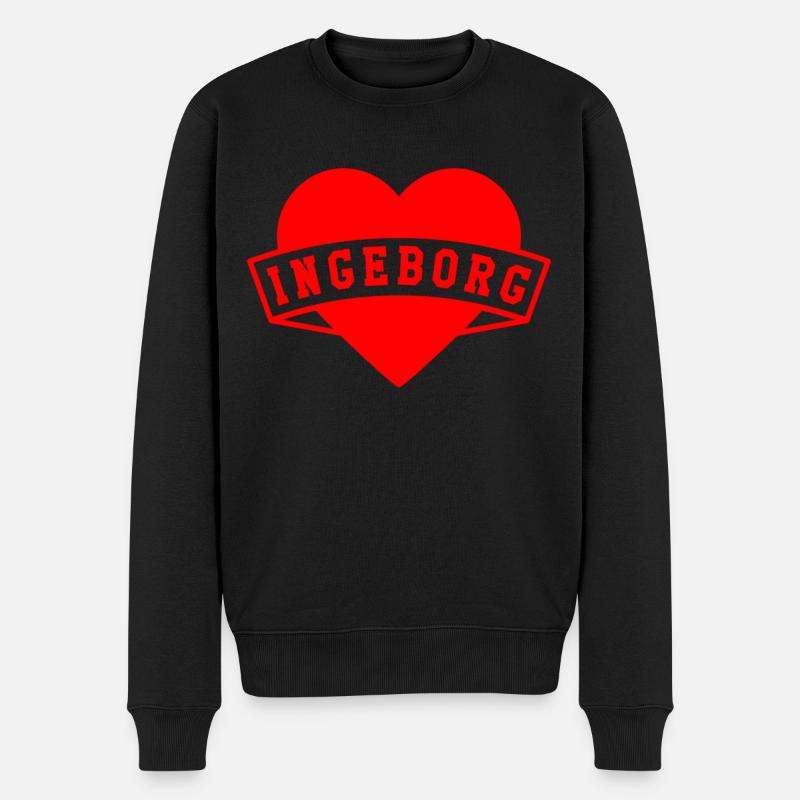 Ingeborg - Männer Premium Bio Pullover - Schwarz