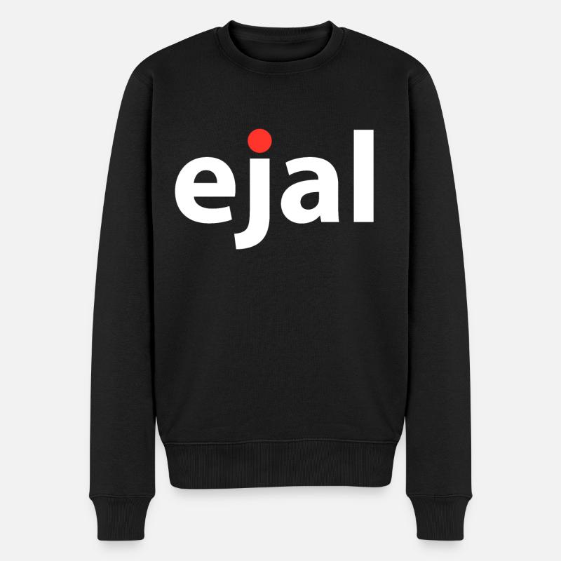 ejal rot - Männer Premium Bio Pullover - Schwarz