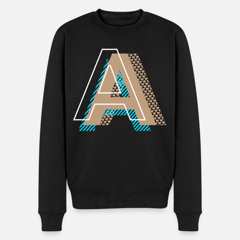A - lettre de la hanche - Pull Premium bio Homme - noir