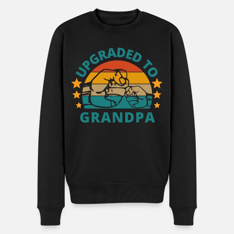 zum Opa aufgewertet - Männer Premium Bio Pullover - Schwarz
