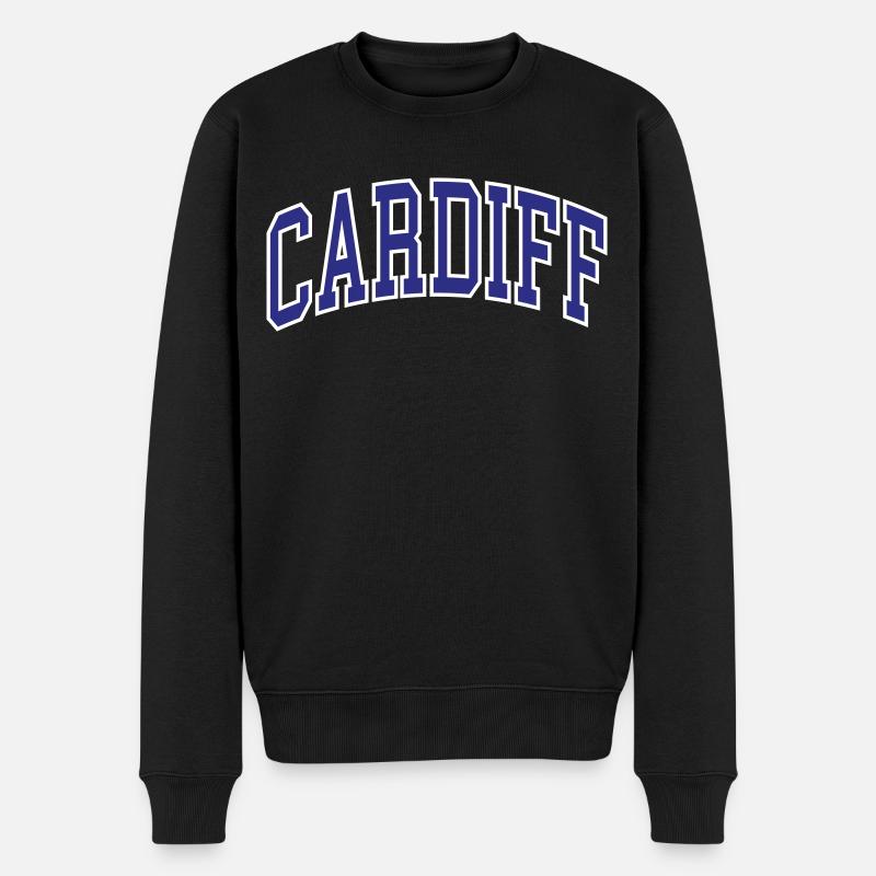 Cardiff - Männer Premium Bio Pullover - Schwarz