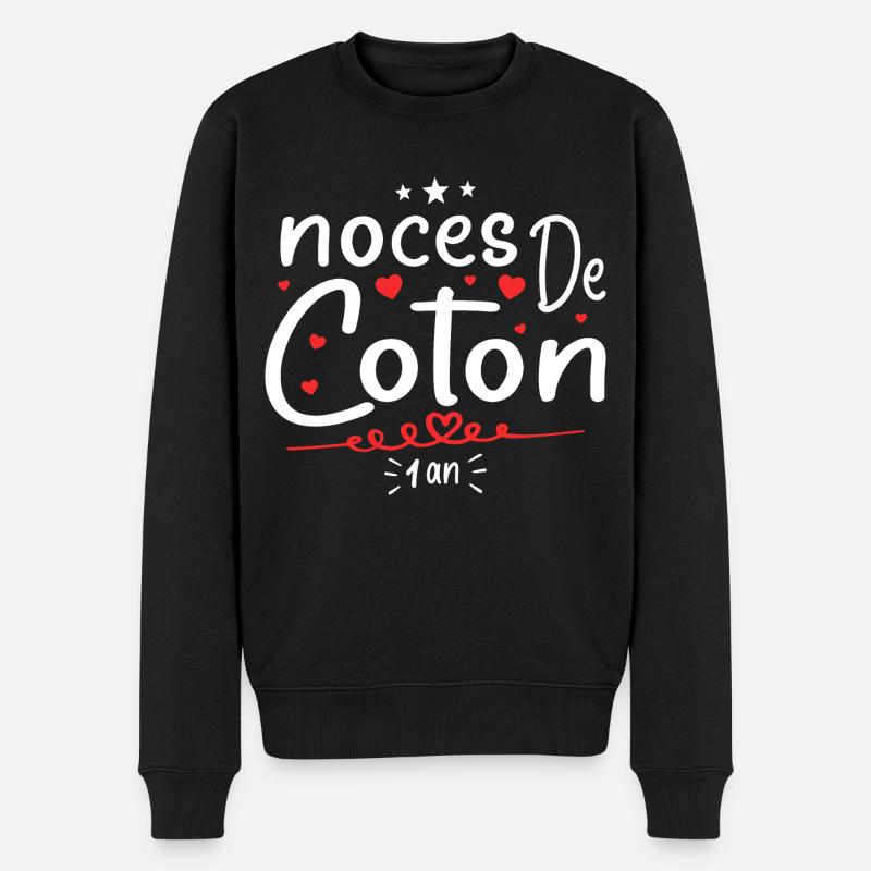 noces de coton - Pull Premium bio Homme - noir
