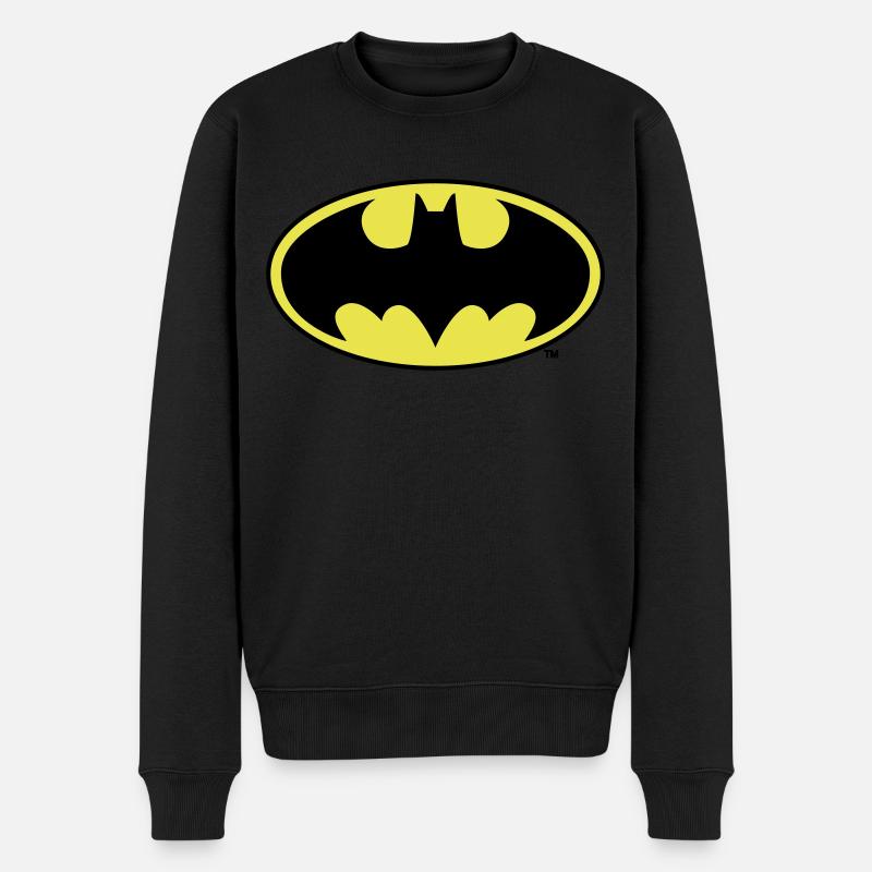 Batman Logo Flex - Männer Premium Bio Pullover - Schwarz