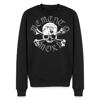Memento Mori - Skull 'n' Bones - Männer Premium Bio Pullover - Schwarz - Vorne - Nico (187cm)