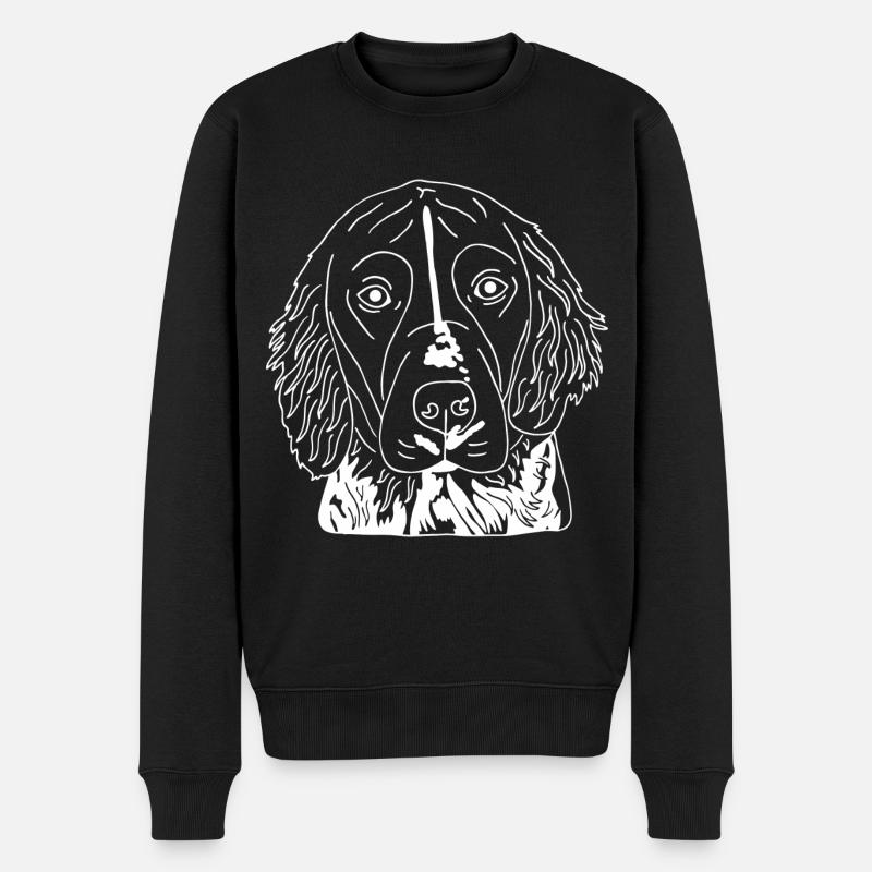 Kleiner Münsterländer - Männer Premium Bio Pullover - Schwarz