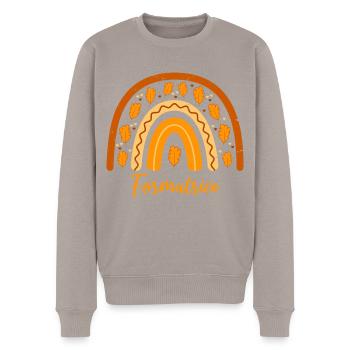 Elue meilleure formatrice | Idée Cadeau formatrice - Pull Premium bio Homme - taupe - Devant - Nico (187cm)