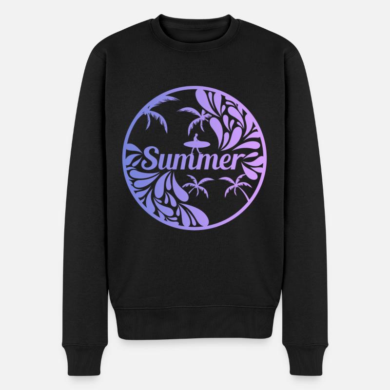 Sommer - Männer Premium Bio Pullover - Schwarz