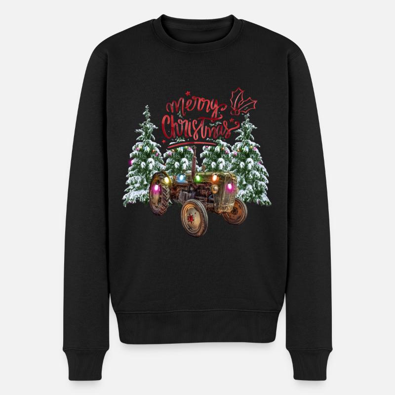 Tracteur de Noël - Pull Premium bio Homme - noir