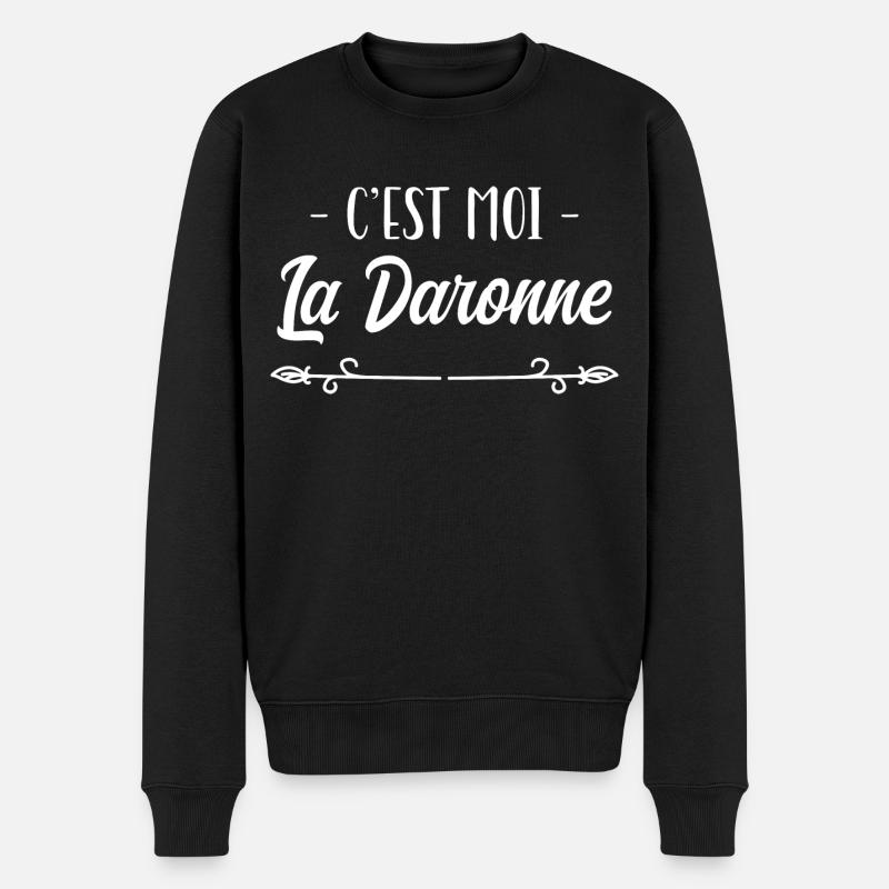 C'est Moi La Daronne, la Mère, hymne à la mère. - Pull Premium bio Homme - noir