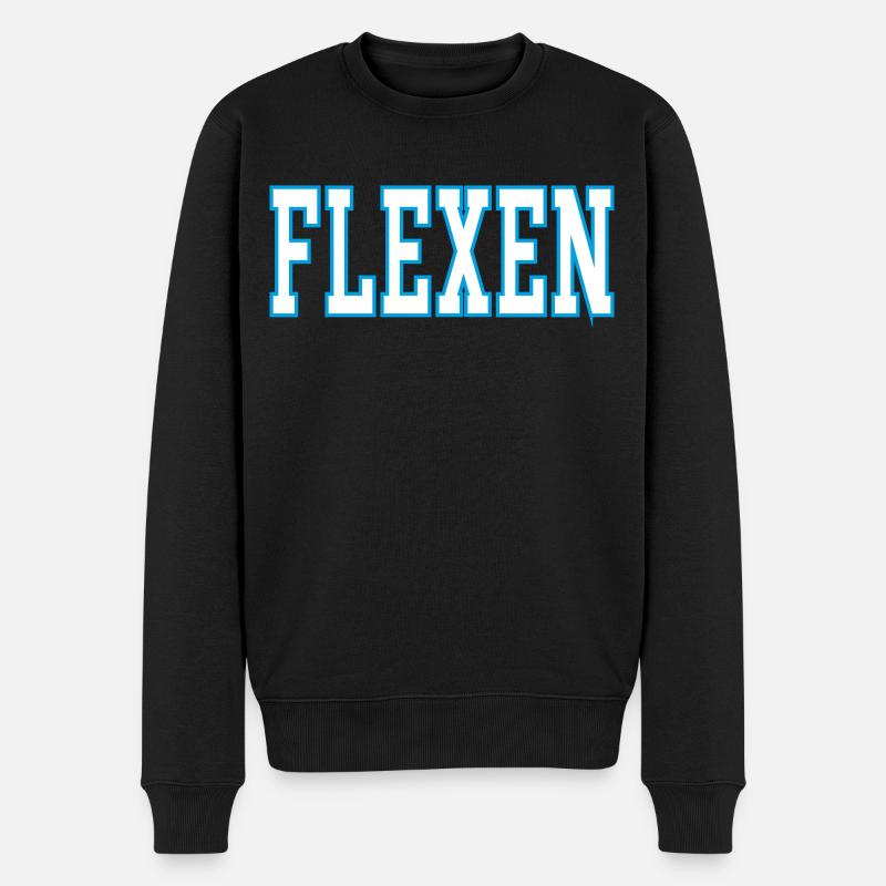 Flexen - Männer Premium Bio Pullover - Schwarz