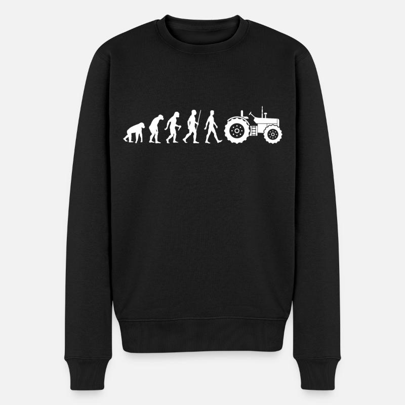 Tracteur Evolution agriculteur - Pull Premium bio Homme - noir