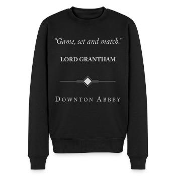 Downton Abbey Game, Set and Match Lord Grantham - Men's Premium Organic Jumper - black - Front - Nico (187cm)