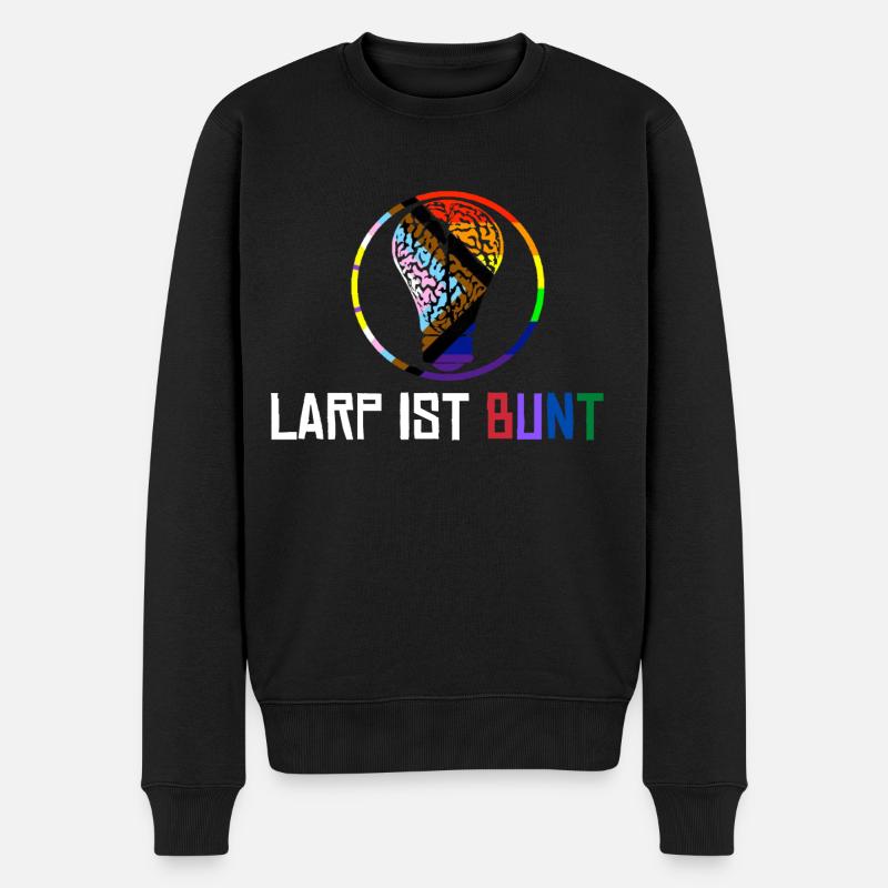 Larp ist bunt - Männer Premium Bio Pullover - Schwarz