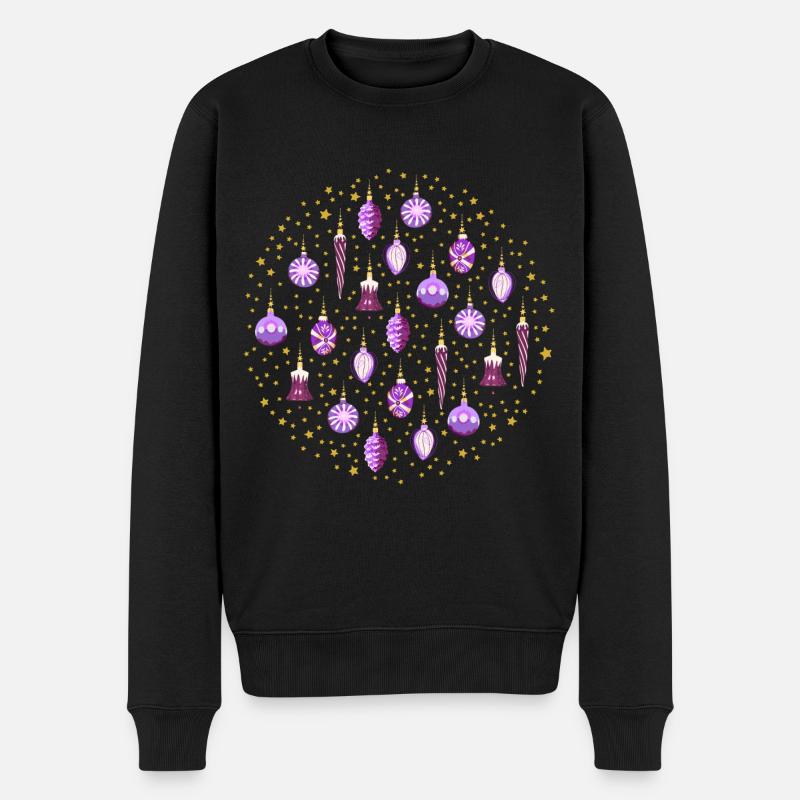 Galaxie de Noël Violet - Pull Premium bio Homme - noir