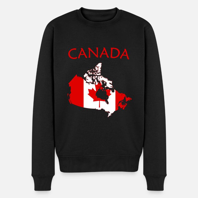 Kanada aus der "Country" -Sammlung - Männer Premium Bio Pullover - Schwarz