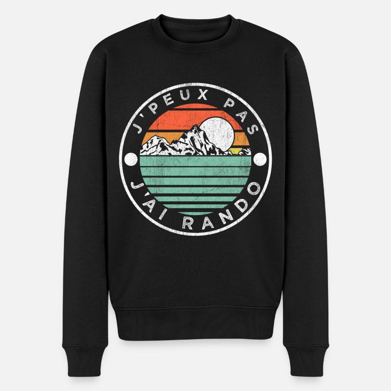 J'Peux Pas J'ai Rando / Randonnée / Randonneur - Pull Premium bio Homme - noir