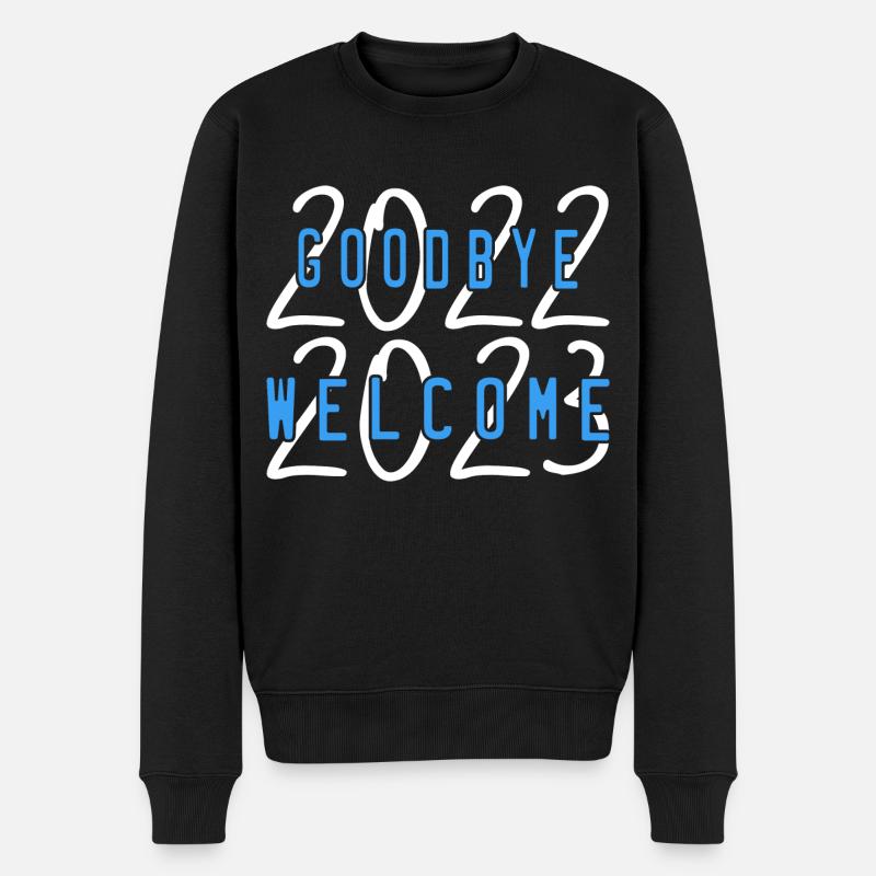 Willkommen 2023 - Männer Premium Bio Pullover - Schwarz
