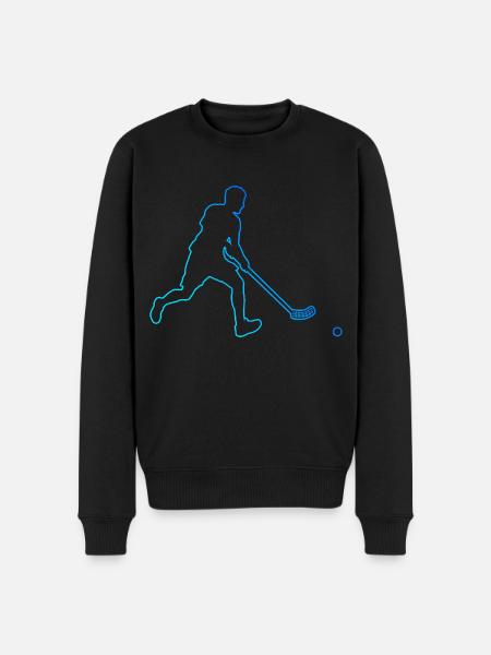 Floorball Floorball Floorball Mænd Floorball Spil - Økologisk premium-sweatshirt til mænd - sort