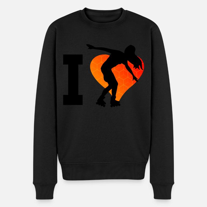 Rollerskate Rollerskaten Herren Roller Skating - Männer Premium Bio Pullover - Schwarz