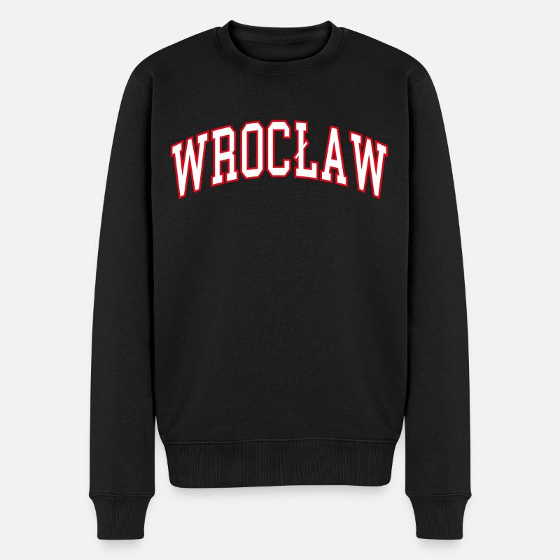 Wrocław - Männer Premium Bio Pullover - Schwarz