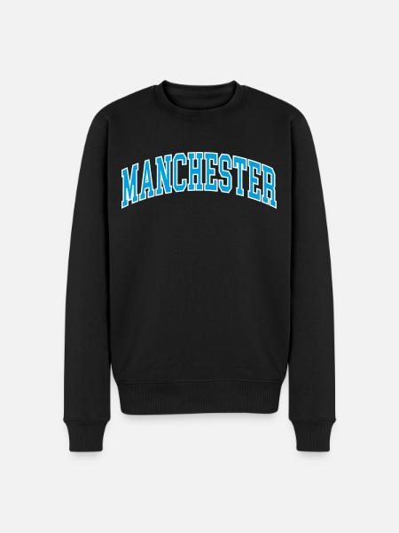 Manchester - Männer Premium Bio Pullover - Schwarz