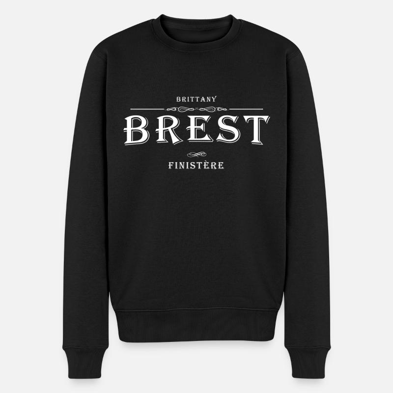 Brest, France - Pull Premium bio Homme - noir