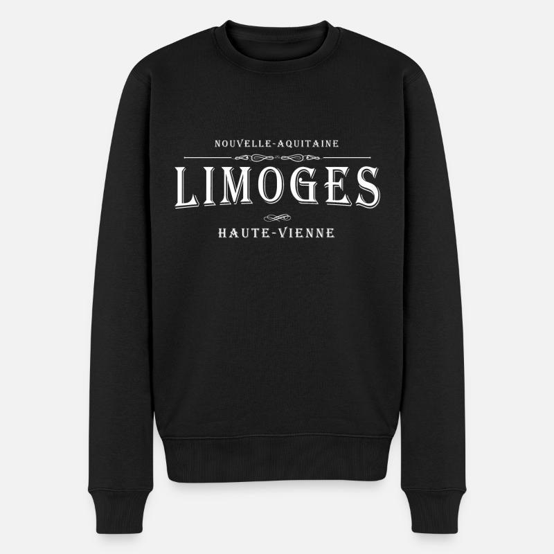 Limoges, France - Pull Premium bio Homme - noir