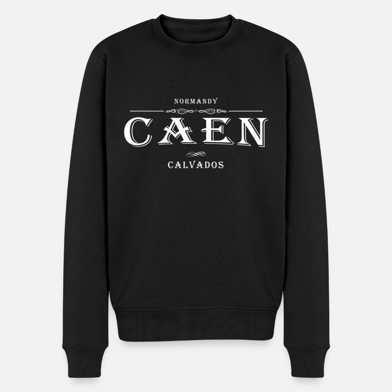 Caen, France - Pull Premium bio Homme - noir