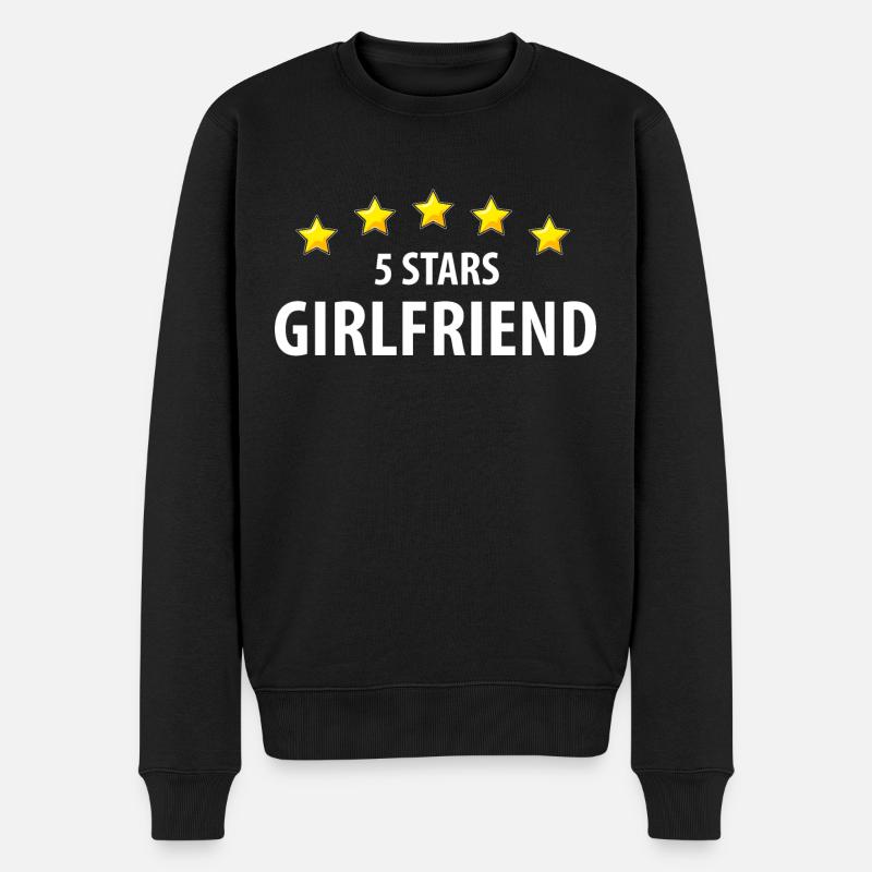 5 Stars Girlfriend - Männer Premium Bio Pullover - Schwarz
