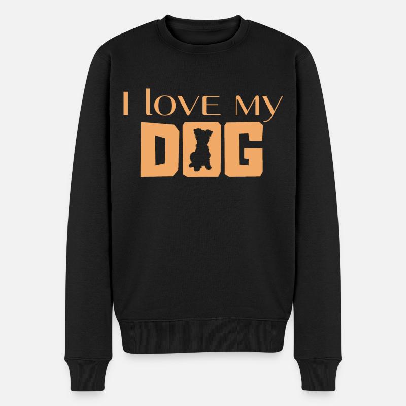 J’aime mon chien - Pull Premium bio Homme - noir