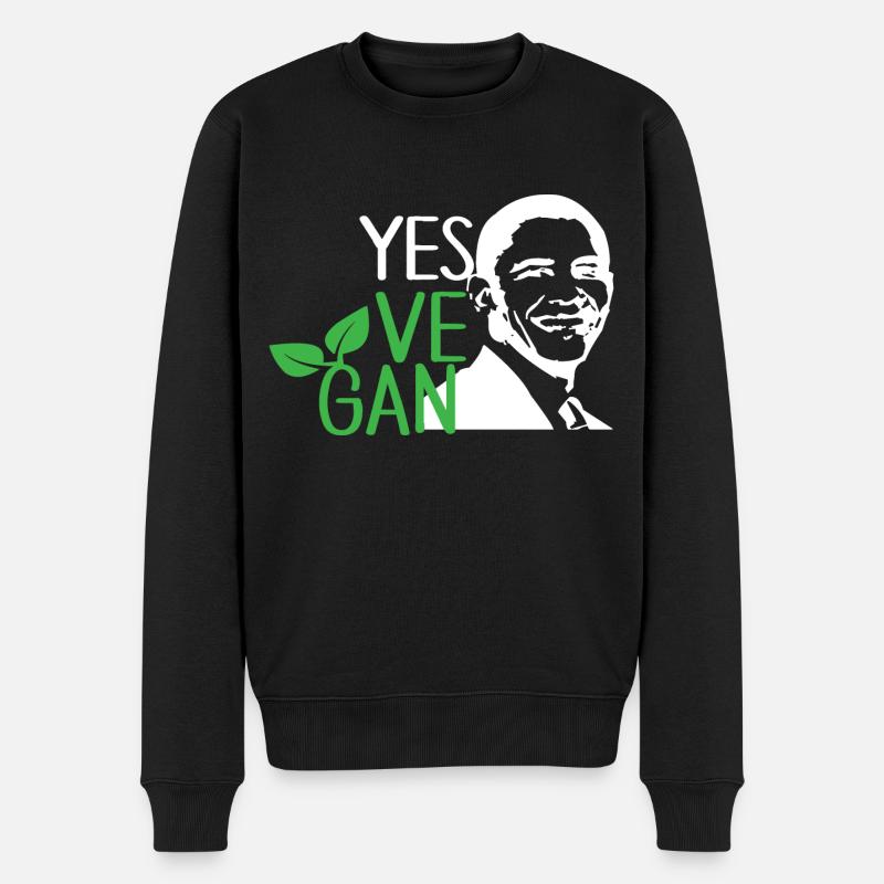 Yes Ve Gan Vegan Veganer Spruch Lustiger Veganer - Männer Premium Bio Pullover - Schwarz