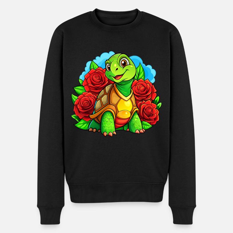 Méga Tortue Mignonne - Pull Premium bio Homme - noir