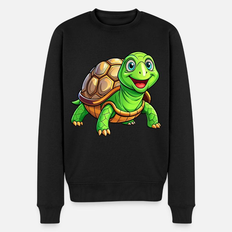 Méga Tortue Mignonne - Pull Premium bio Homme - noir