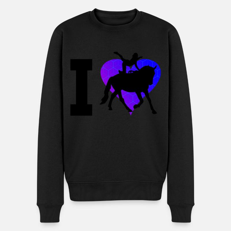 Körperbeherrschung Herren Pferdegymnastik - Männer Premium Bio Pullover - Schwarz