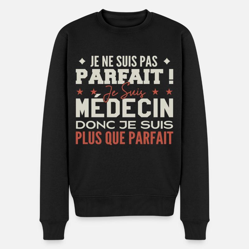 Un Médecin, le Métier de Rêve Mis à l’Honneur - Pull Premium bio Homme - noir