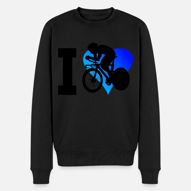 Rennradfahrer Rennradfahren Herren Road Bike - Männer Premium Bio Pullover - Schwarz