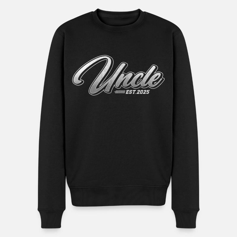 Onkel 2025 - Männer Premium Bio Pullover - Schwarz